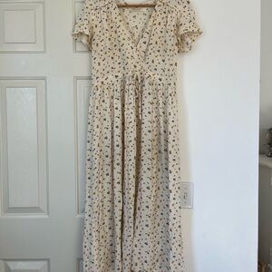Christy Dawn Cream Floral Maxi Dress xs/sm